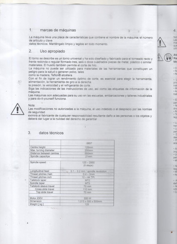 Imagen 7 de 10 de Torno Para Metalmecánica. Marca Atouan.