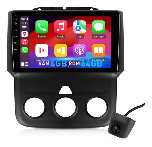// Estéreo 4+64g 4k Para Dodge Ram 1500 2014-2019 A/a