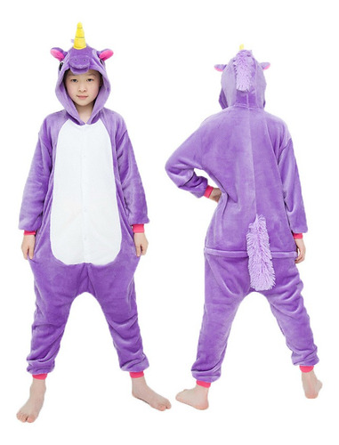 Pijama Kigurumi Con Dibujos Animados De Unicornios Morados P