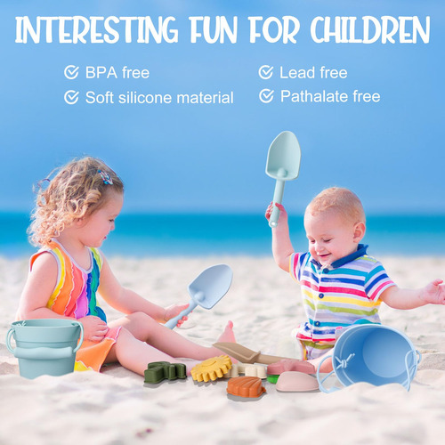 Set De Juguetes De Playa De Silicona 14 Piezas Para Niños