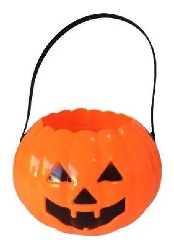 Calabaza Halloween X 5 Caramelera Golosinas Plastica 