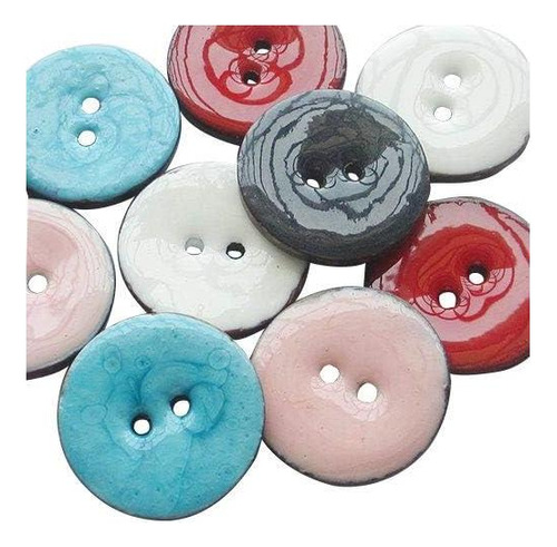 Chenkou Craft Nuevo Esmalte Coco Dos Agujeros Botones De De