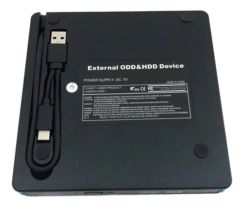 Imagem 4 de 7 de Gravador E Leitor Externo Dvd Cd Usb 3.0 Slim Portátil Drive