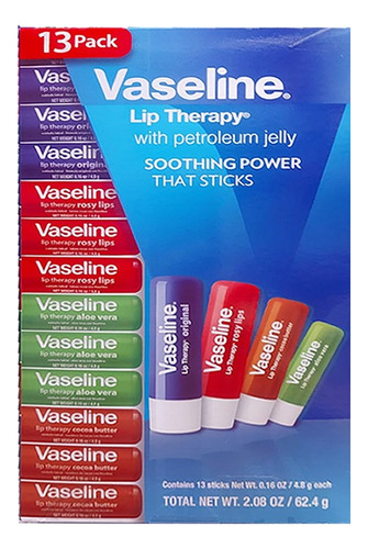Vaseline Protector De Labios Therapy 4.8g X 13 Surtidos