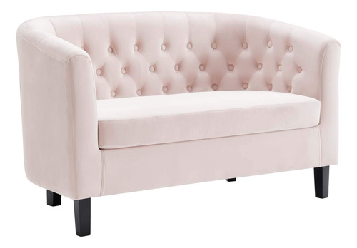 Modway Prospect Channel - Sofa Biplaza Moderno De Terciopelo