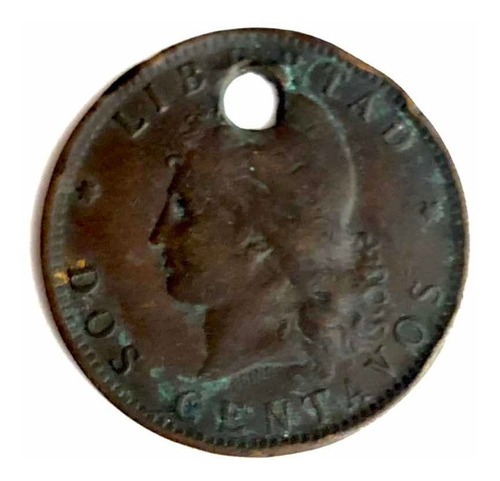 Moneda 2 Cvos Republica Argentina Perforada -1891-patacon