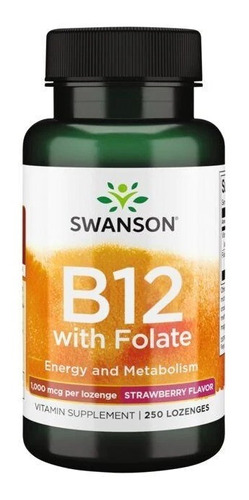 B12 Con Folate 1000mcg 250tabletas Swanson