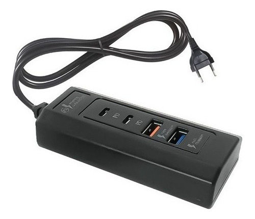 Cargador Usb Múltiple 4 En 1 Carga Rapida 2 Usb Y 2 Tipo C