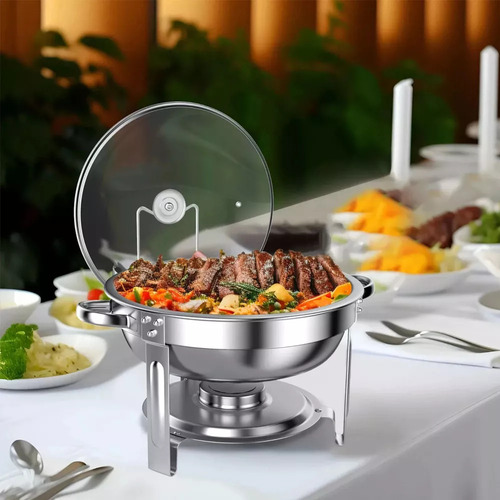4pz Juego Para Platos De Comida De Inoxidable Y Calentadores
