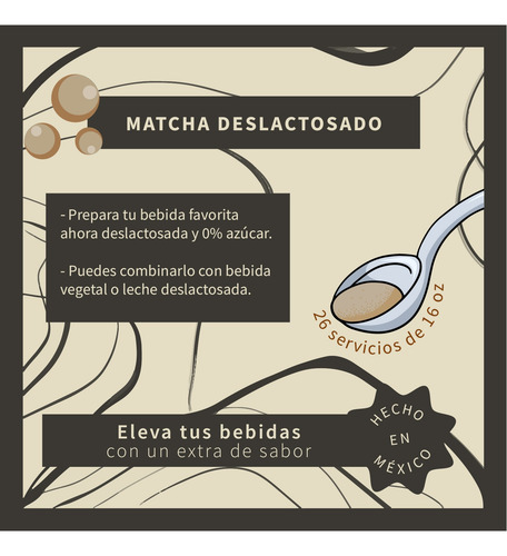 Té Matcha Coco Sin Azúcar Deslactosado 1kg Base Vegetal Coco