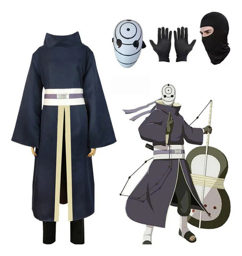 Disfraz De Cosplay De Uchiha Obito, Máscara De Anime, Guante