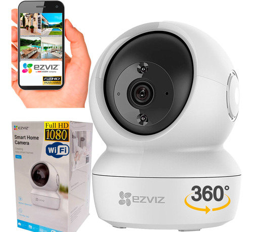 Cámara De Seguridad Ezviz Wifi Robótica 360º Color Blanco