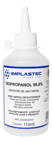 Álcool Isopropílico Limpeza De Placas Circuitos 110ml