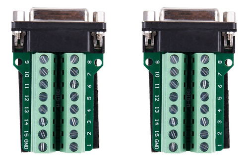 2 Conectores Db15 D-sub Vga Hembra De 15 Pines