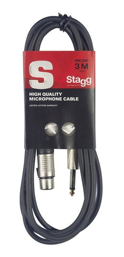 Imagen 1 de 3 de Cable Para Micrófono 3m Canon-plug Stagg Smc3xp