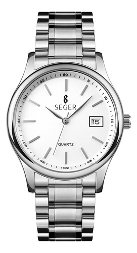 Imagen 1 de 9 de Reloj Mimimalista Elegante Seger 1692 Analogico Acero !