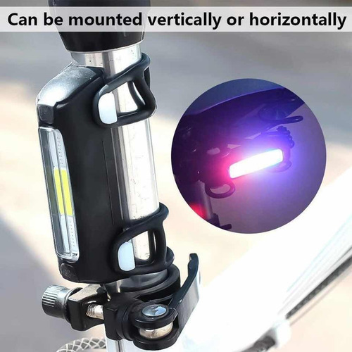Luz Recargable Bicicleta 3 Colores En 1 Tipo Sirena Policia