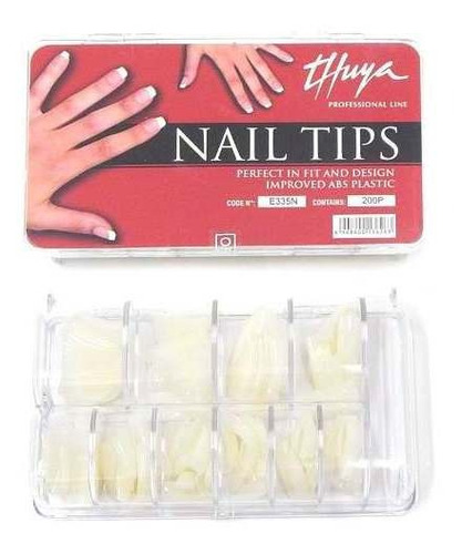 Thuya Nail Tips Naturales Uñas Esculpidas X200 Cod. E335n