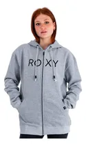 Comprar Campera Canguro Roxy Logo Roxy Gris