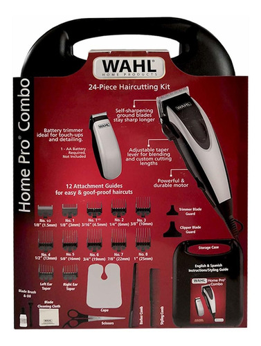 Wahl - Inicio Pro Combo 24 Kit - Negro / Plata Completar Hai