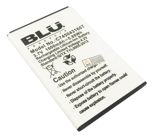 Pila Bateria Blu C745043160t Advance 4.0 1600 Mah 3.7v E/g