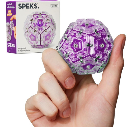 Speks Geode Magnetic Fidget Sphere - Pentagons 12-piece Set 