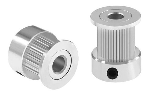 2 Pzs Polea Dentada Gt2 20 Dientes Eje 6.35mm De Banda 10mm
