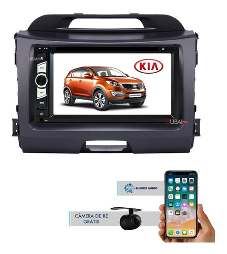 Central Multimídia Kia Sportage Dvd Câmera Moldura Original