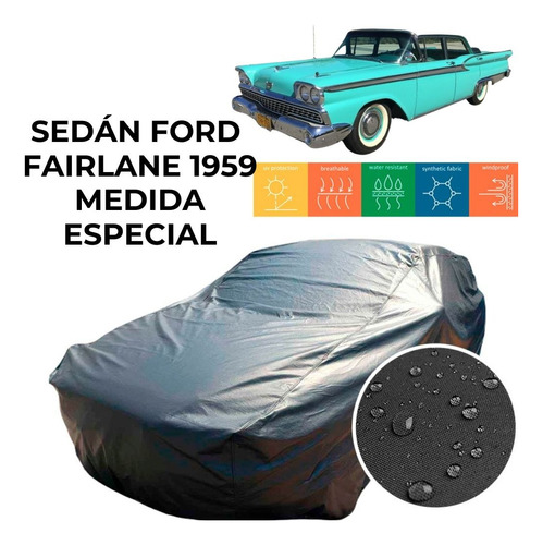 Funda Cubierta Ford Fairlane 1959 Medida Especial Afelpada