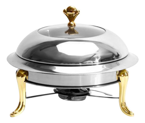 Chafing Dish Tapa Transparente Pequeña Olla Oro 26cm