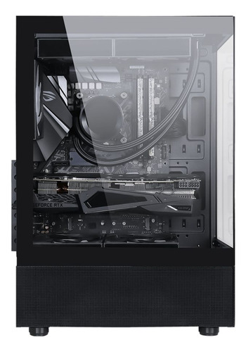 Gabinete Mid Tower Formula V Crystal Z1+ Negro 3 Fan