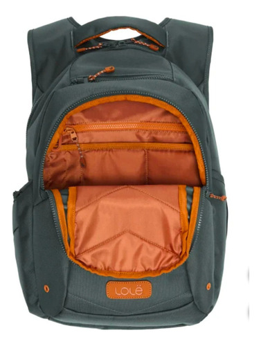 Mochila Backpack Lolë Elegante Y Acolchada Color Verde Diseño De La Tela Lisa