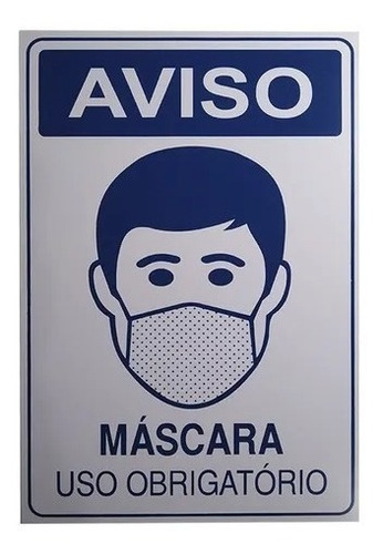 Placa Uso Obrigatório De Máscara