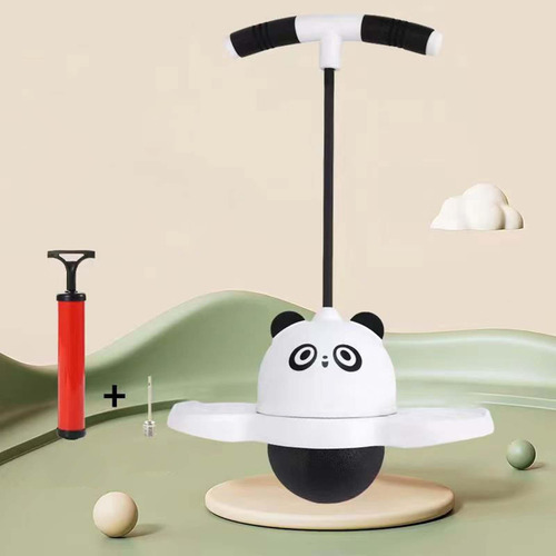 Pogo Ball Con Mango Ejercicio Pogo Stick Pelota Panda Blanco