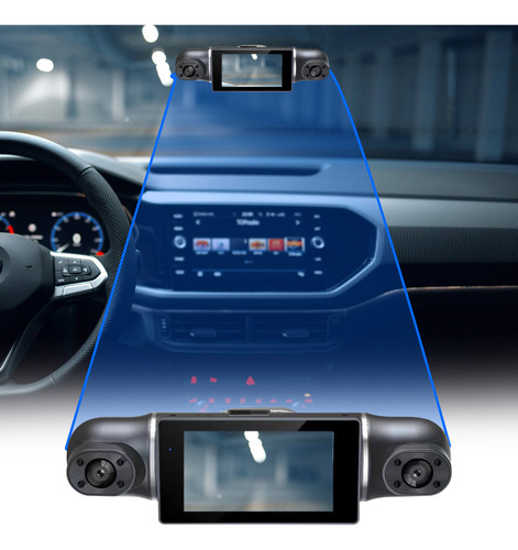 Cámara X Dash Cam Fhd 1080px4, Cámara Cuádruple De 4 Canales