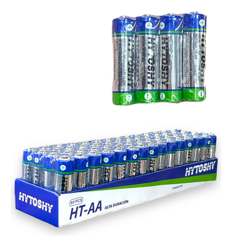 Pack Pilas Hytoshy Doble Aa X 60 Unidades Alta Duracion Ram
