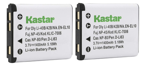 Kastar 2 Pack Battery Compatible With Olympus Li-42b Li-40b.