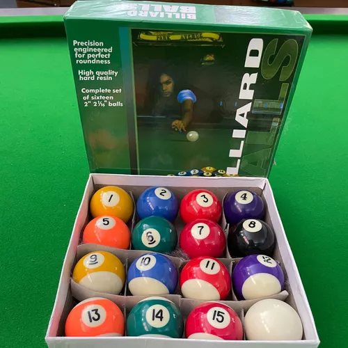 Jogo De Bolas Importadas Billiards Com Leves Defeitos 52,4mm