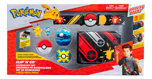 Pokemon  Set Bandolera Deluxe Clip N Go 7 Pcs 