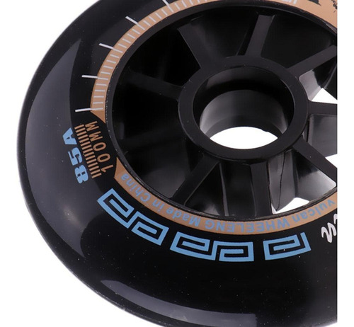 L Ruedas De Patines De Ruedas Para Negro07 100 Mm Negro07