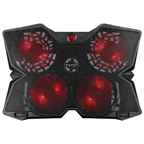 Bandeja Deepcooler Notebook Laptop Marvo Gamer Led - Otec Color Negro Led Rojo