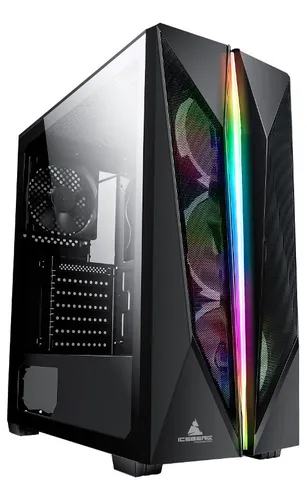 Combo Chasis Gamer Iceberg Flow X Plus 6 Ventiladores Filtro