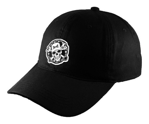 Gorra Clasica Algodón Negra Calavera R96