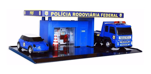 Miniatura Posto Policia Rodovia Maquete Diorama Plataforma