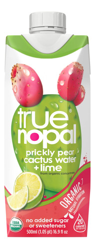 True Nopal Agua De Cactus Orgnico Espinoso Ms Limn, 16.9 Onz