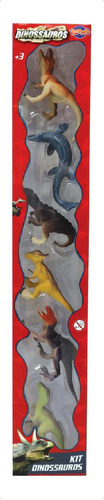 Brinquedo Kit Dinossauros Com 6 Dinos Sortidos Toyng 43680