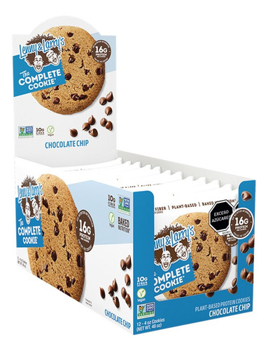 Lenny & Larry's Galletas De Proteína Sabor Chispas Caja con 12 Piezas