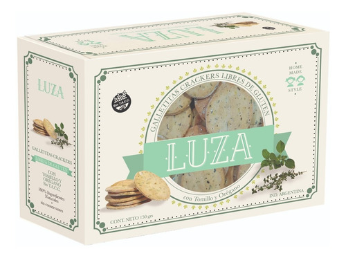 Imagen 1 de 2 de Galletitas Luza Gluten Free Con Tomillo Y Orégano