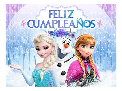 Panel Para Fiesta Frozen - Lona Cumpleaños Frozen 200 X 150