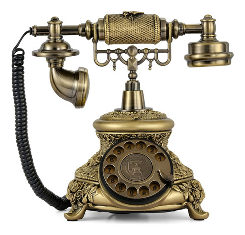 Dyna-living Vintage Telephone Antique Phone Rotary Old Fa...